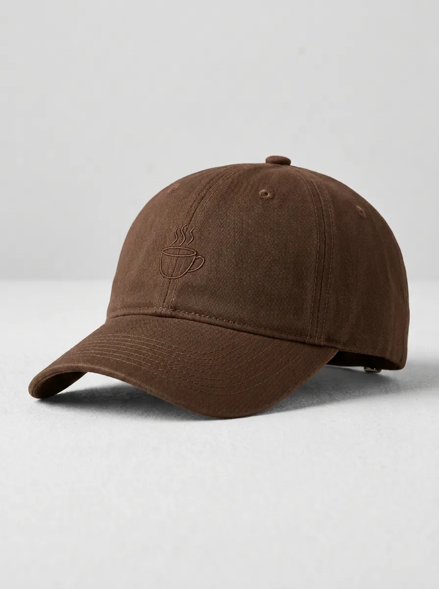 Structured Coffee-Lover Embroidered Unisex Baseball Cap