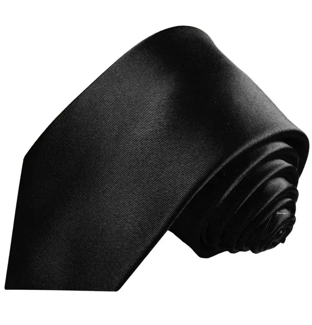Polished Solid Men's Necktie With Pocket Square
