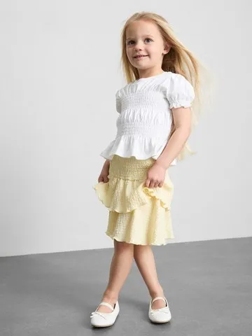 1.5-9yrs | Shirred Peplum Top