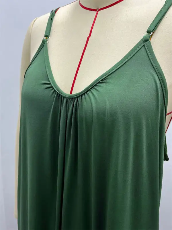 Trousers Clean Side Pocket Loose Spaghetti Accessory
