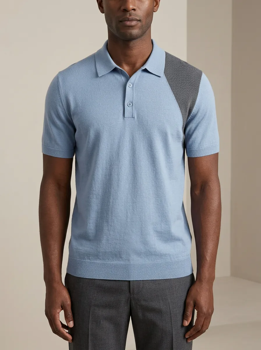 Colorblock Men's Polo Shirt