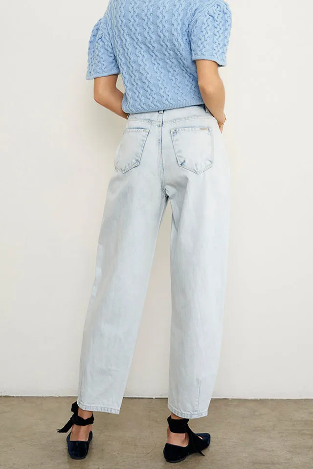 Women's High Rise Relaxed Rigid Denim Jeans