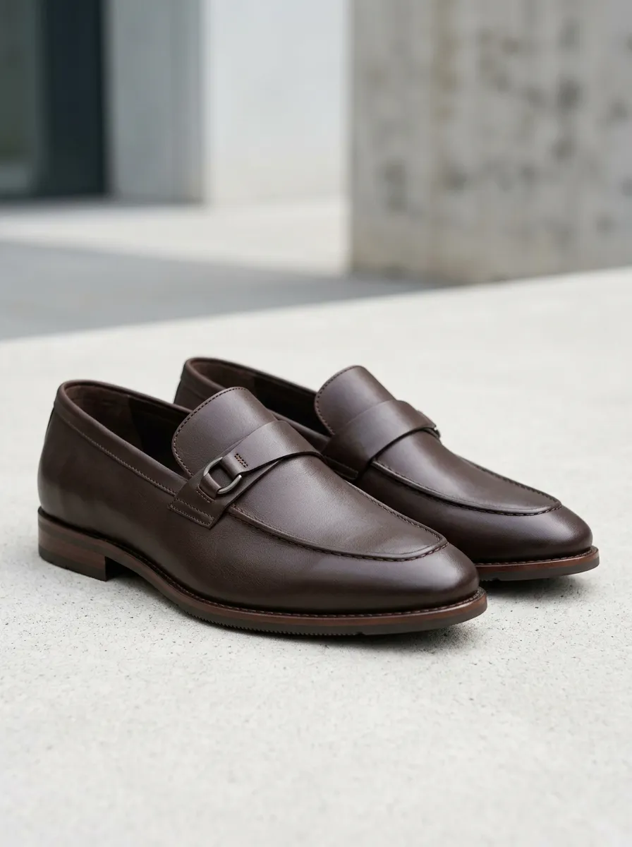 Men's Metal-Buckle Loafers