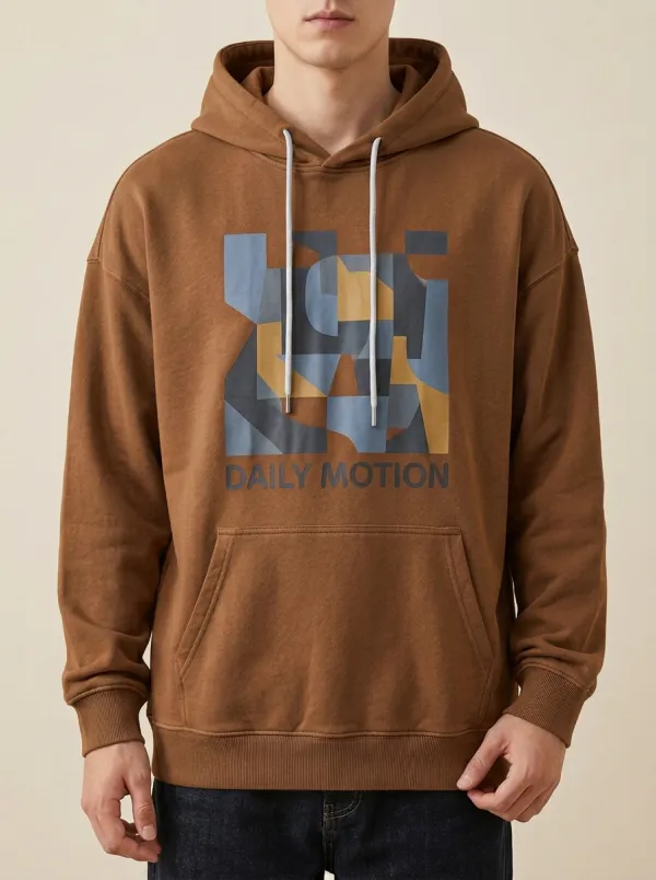 Men's Everyday Daily Motion Geometric Abstract Print Hoodie