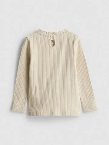 1-12yrs | The Edit Cotton Rich Pointelle Long Sleeve T-Shirt