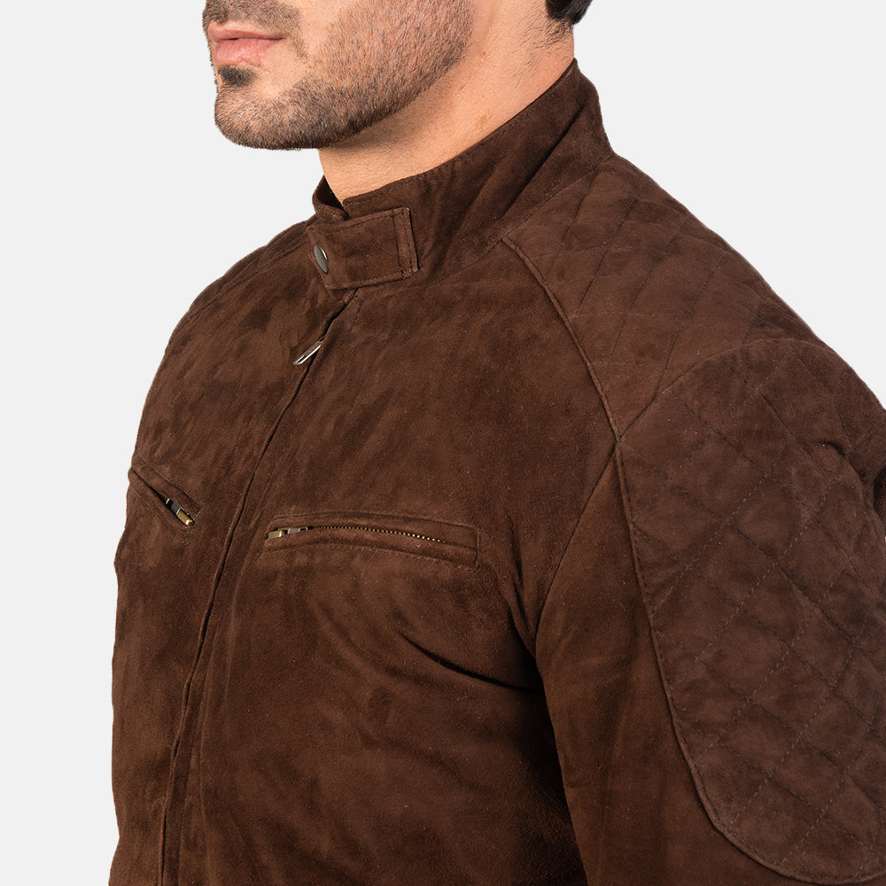 Men's Classic Bomber Suede Jacket