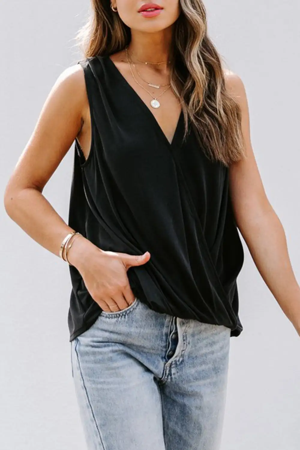 Surplice V-Neck Tank
