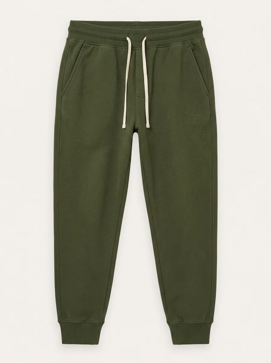 Unisex Outdoor Adventure Compass Mountain Printed Sweatpants