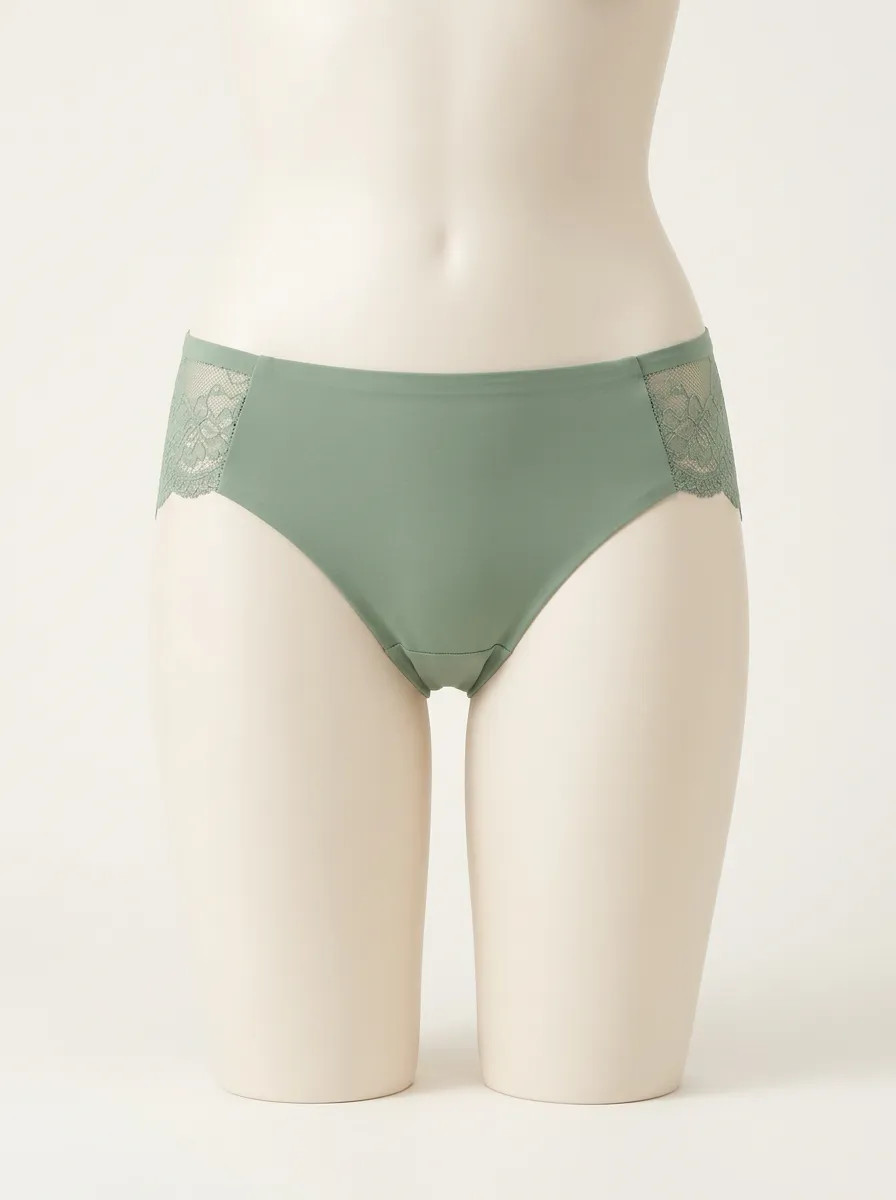 Refined Floral-Lace Lace-Trimmed Panties