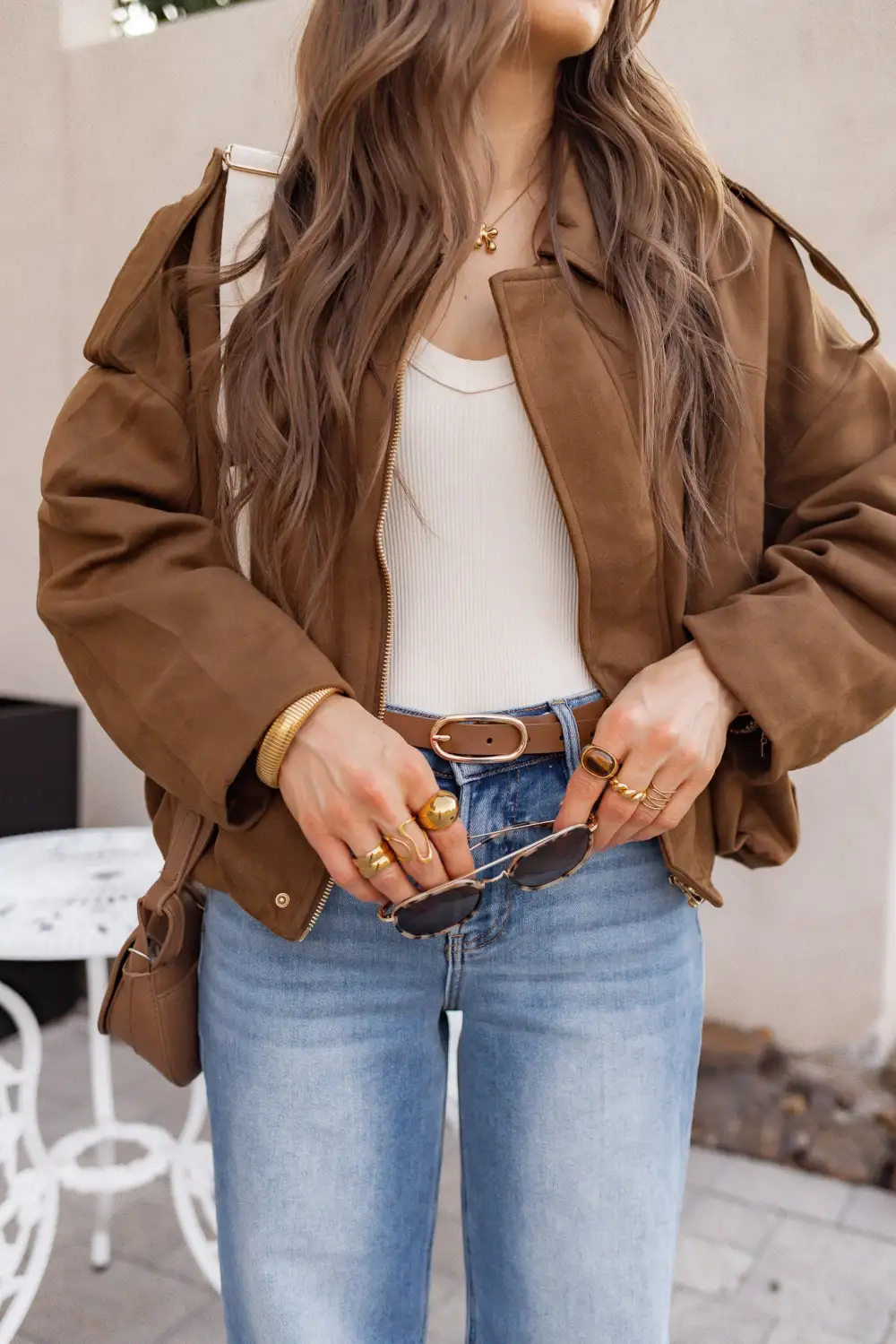 Slim Oval Buckle Leather Belt