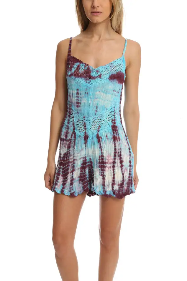 Cotton Crochet Tie-Dye Romper