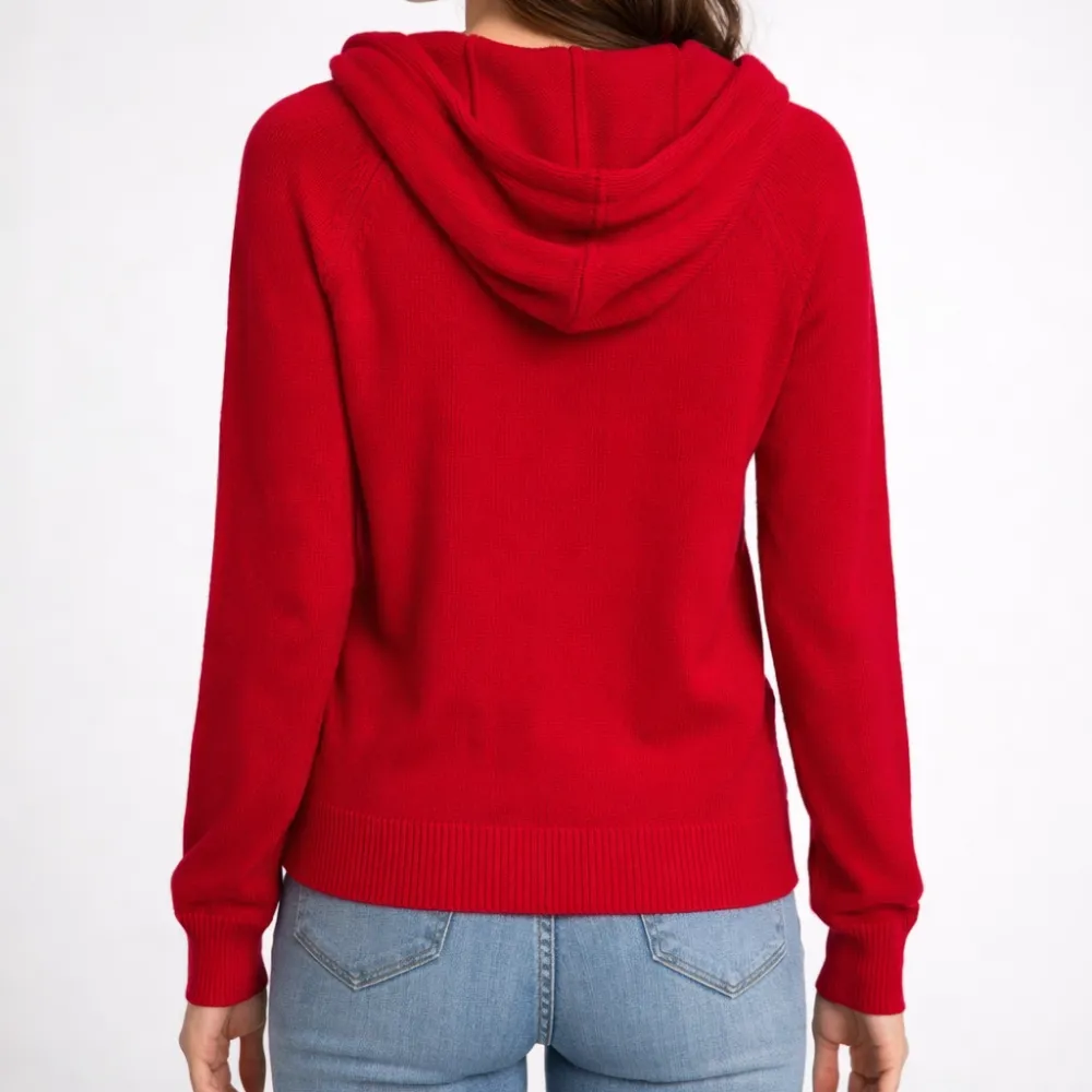 Minimal Cashmere Zip Hoodie