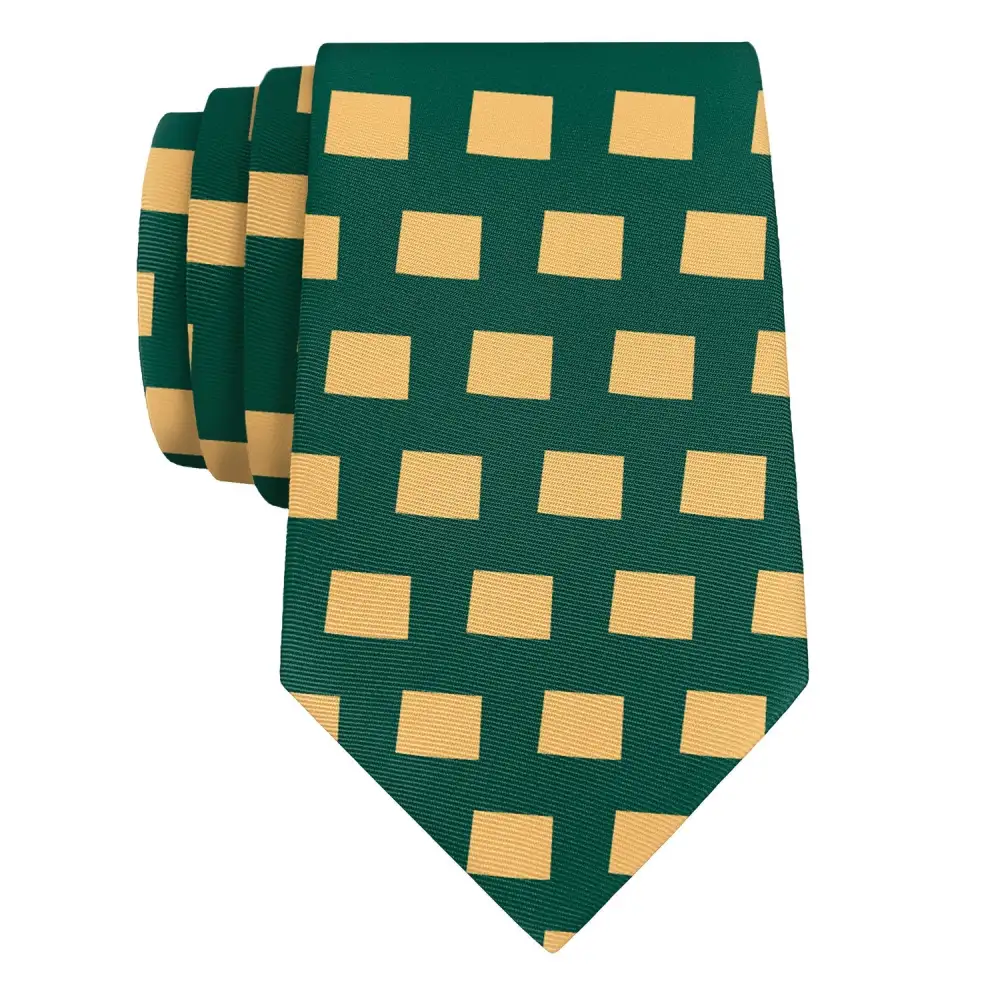 Elegant Outline Emblem Motif Necktie