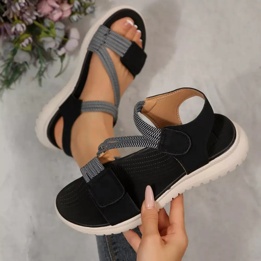Lounge Open Toe Wedge Sandals