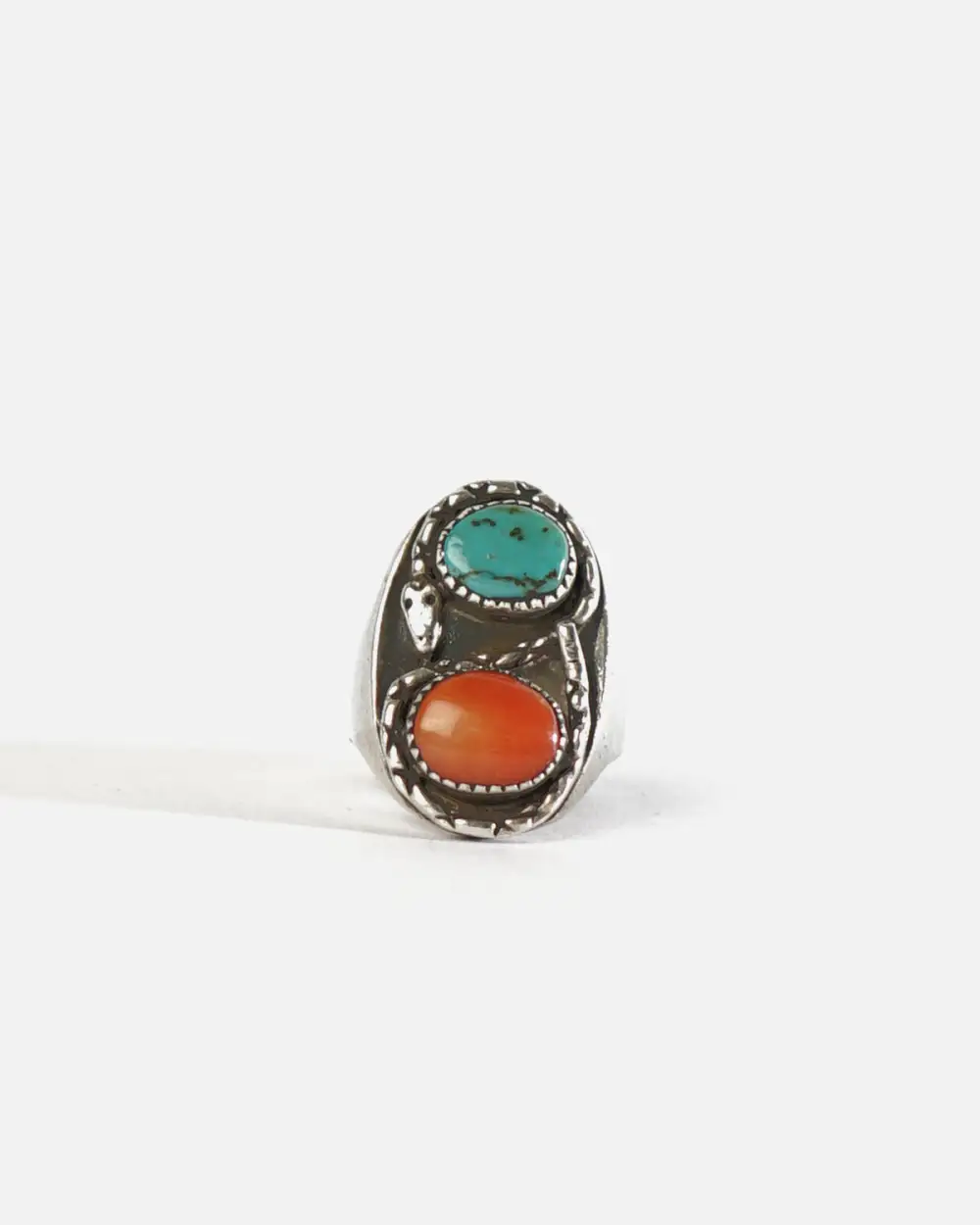 Turquoise Coral Cast Ring
