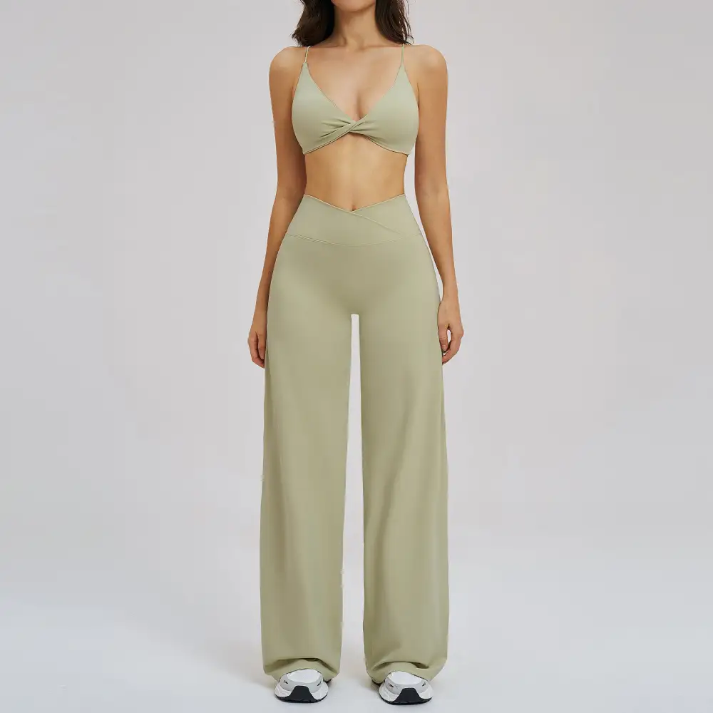 Brushed Backless Bra and Trousers Active Set