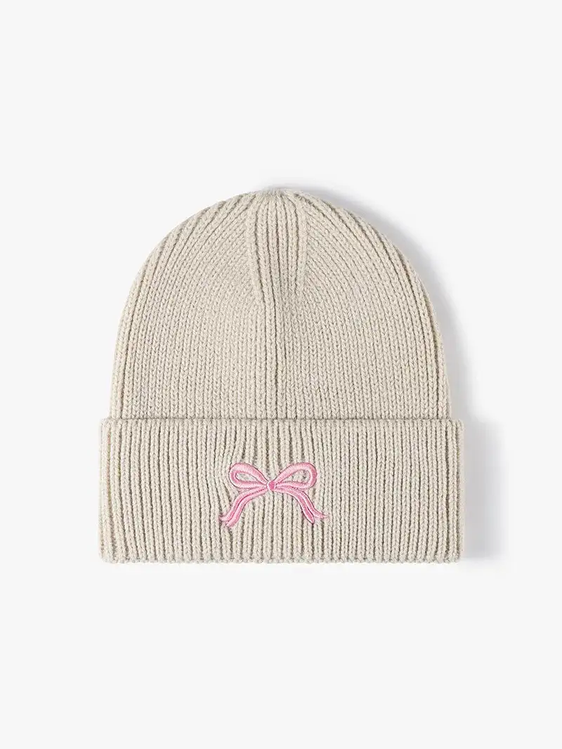 Embroidered Knit Casual Hat