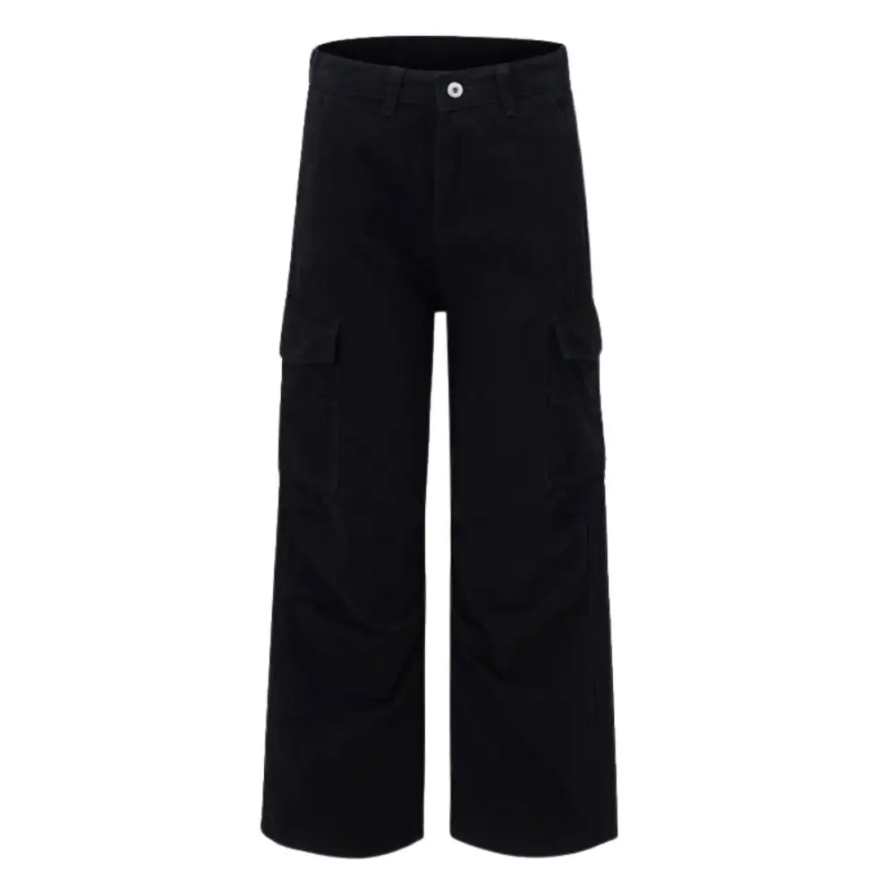 Washed Distressed Relaxed Fit Men's Casual Pants
