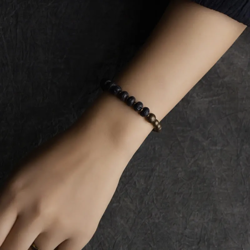 Lava Rock Beads Adsorb Negative Copper Bracelet