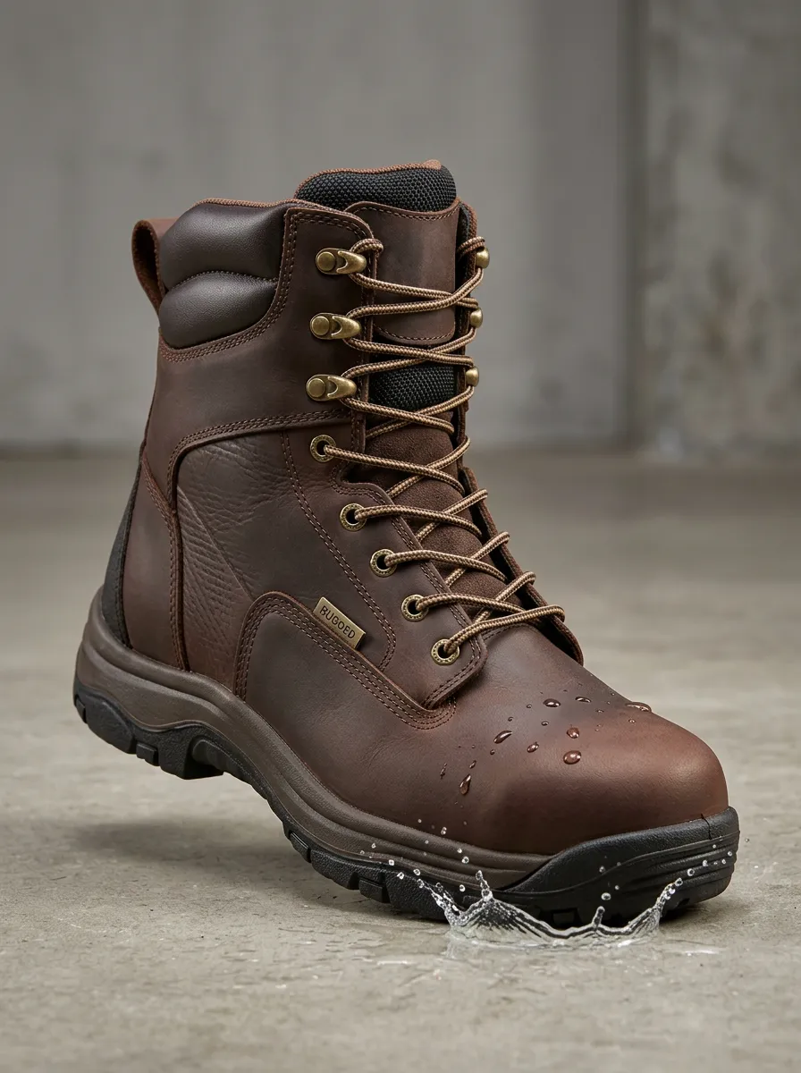 Trail Leather-Look Men's Waterproof Work Boots