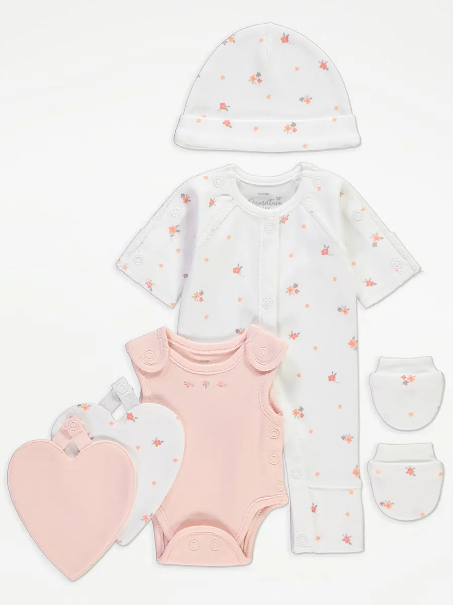 Floral Premature Baby Starter Pack 5 Piece Set