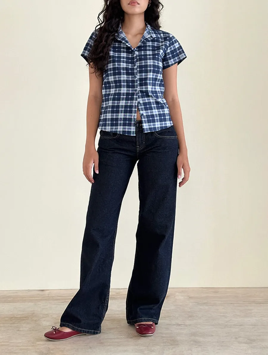 Tartan Dark Blue Shirt