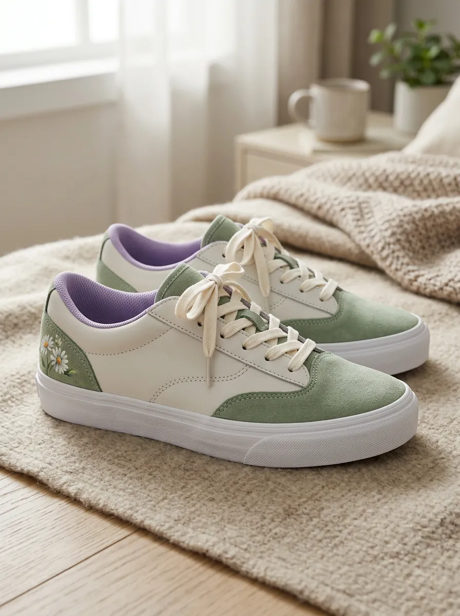 Women's Classic Floral Daisy Skate Shoes