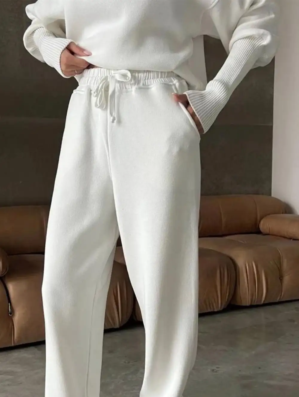 Zip-Up Hoodie Plus Size Two-Piece Set