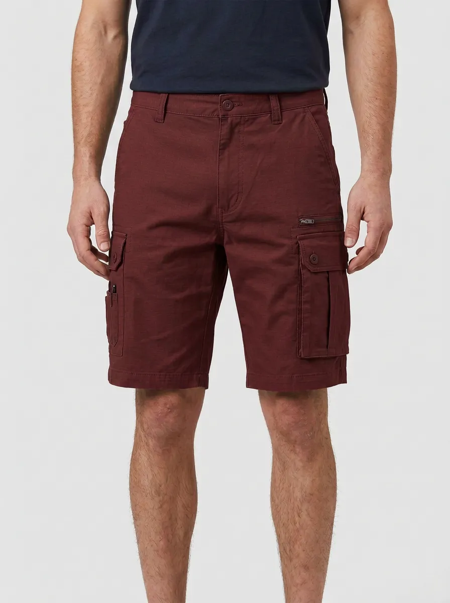 Men's Button-Flap Pockets Straight Leg Cargo Shorts