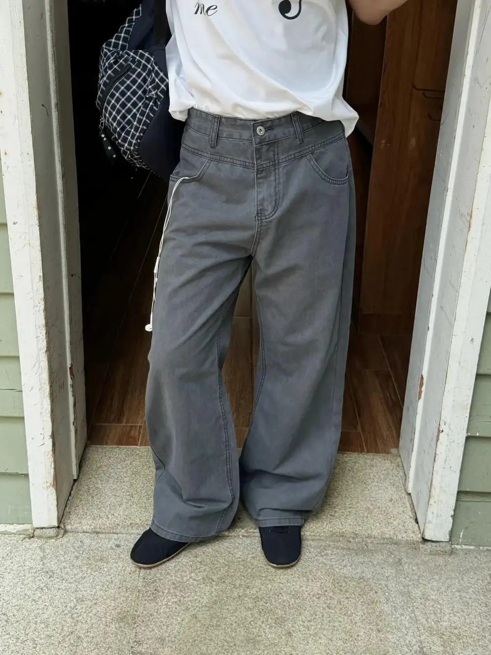 Washed Mid-Rise Jeans