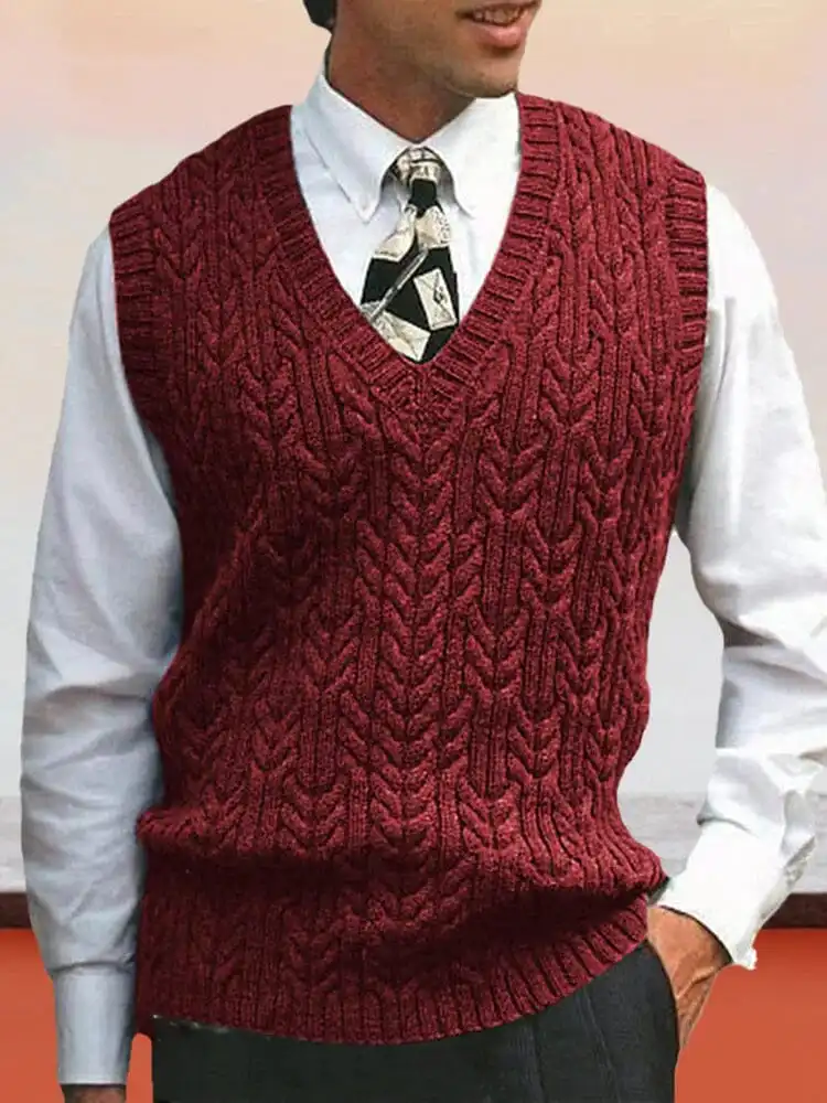 Layering V-Neck Suit Vest
