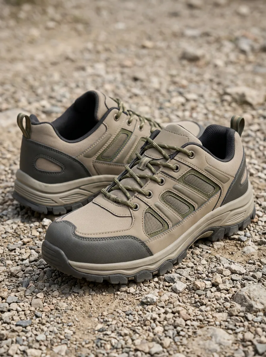 Women's Venture Outdoor Hiking Khaki Mesh Printed Shoes
