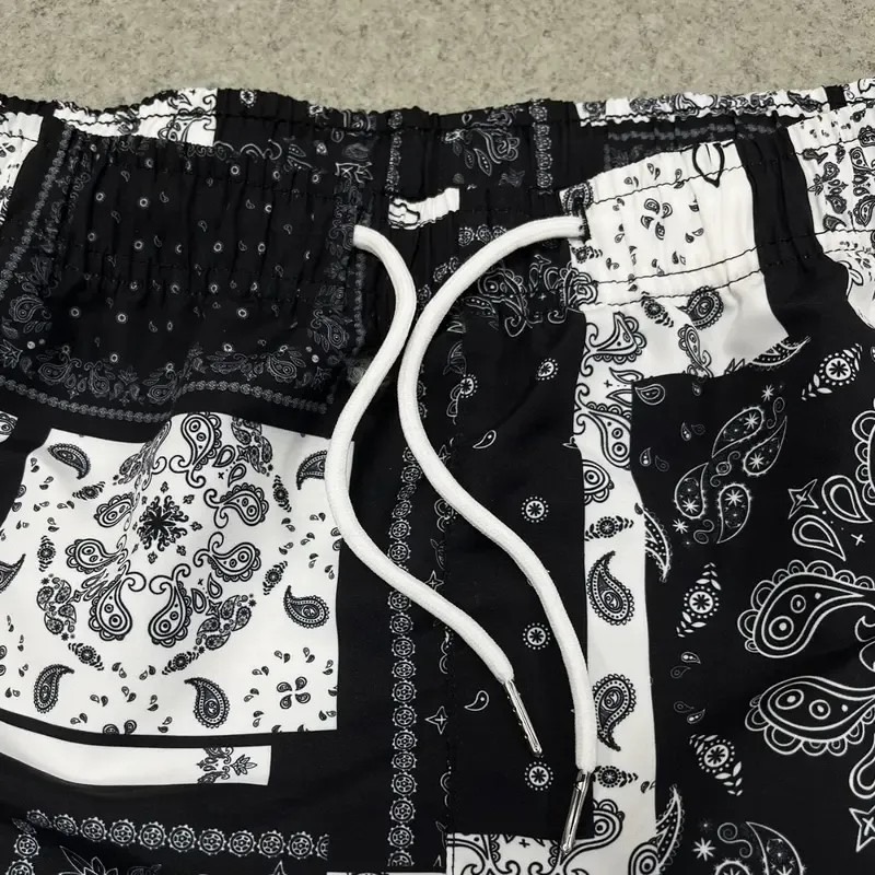 Bandana Patchwork Casual Shorts