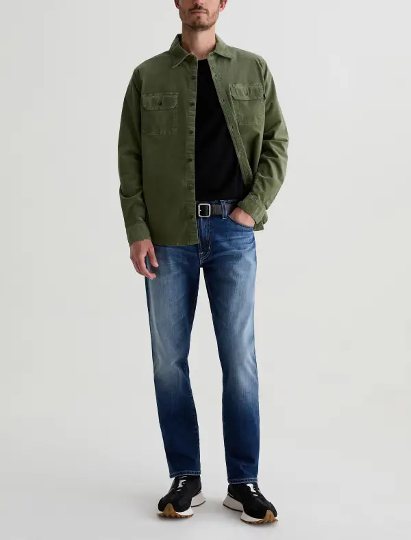 Men's Slim Straight Worn In Jeans