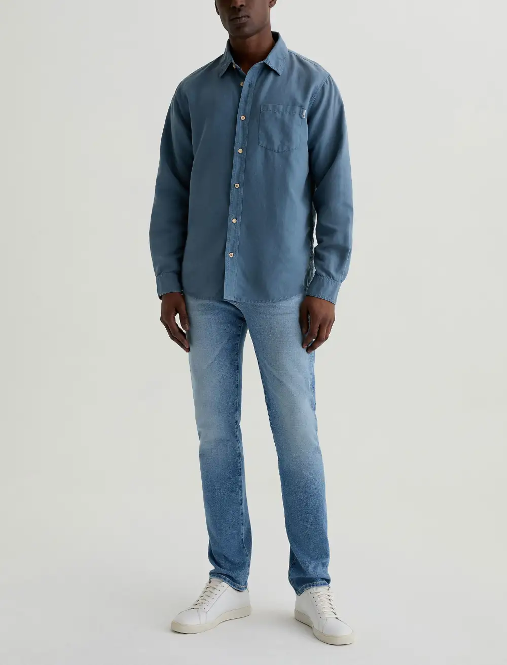 Men's Modern Slim Mid Rise Worn In Jeans