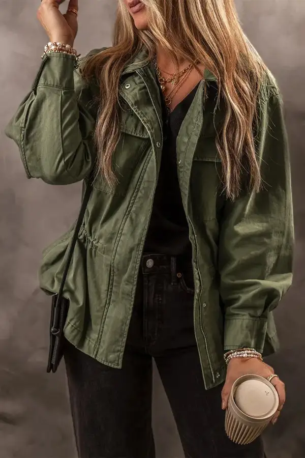 Zip Front Casual Jacket