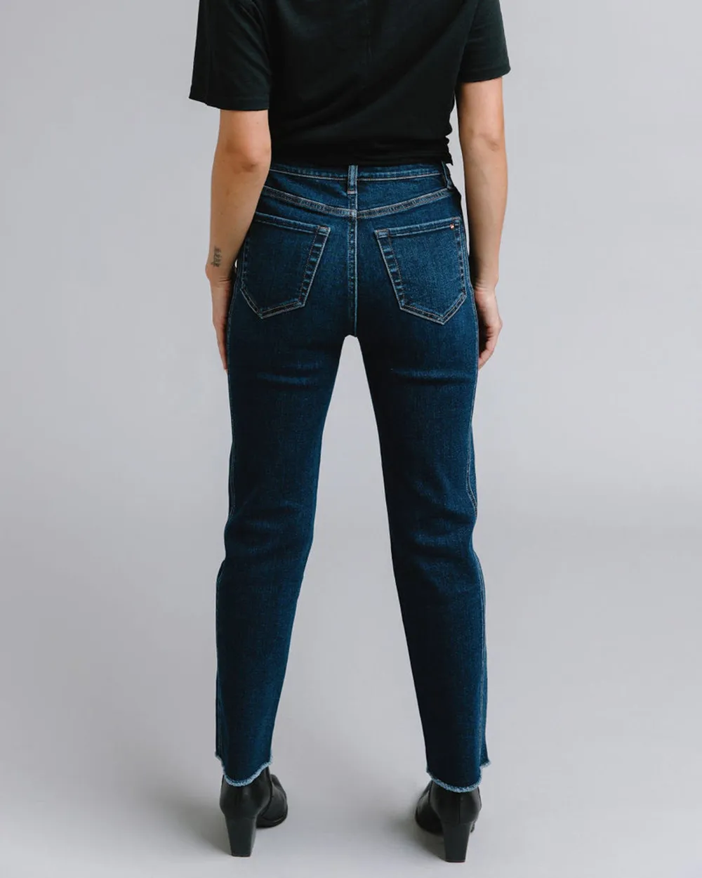 Button Fly Dark Blue Jean