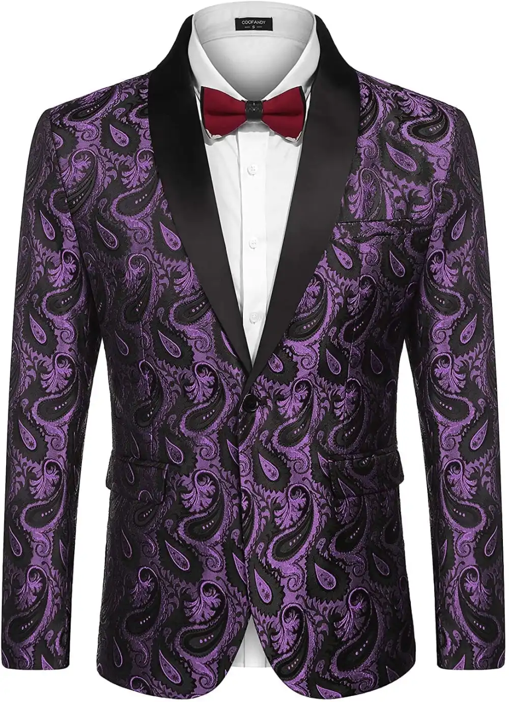 Single Button Floral Blazer Jacket