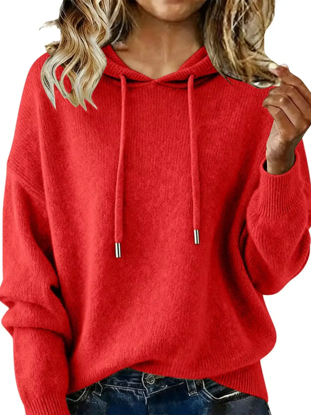 Versatile Drawstring Long Sleeve Sweater
