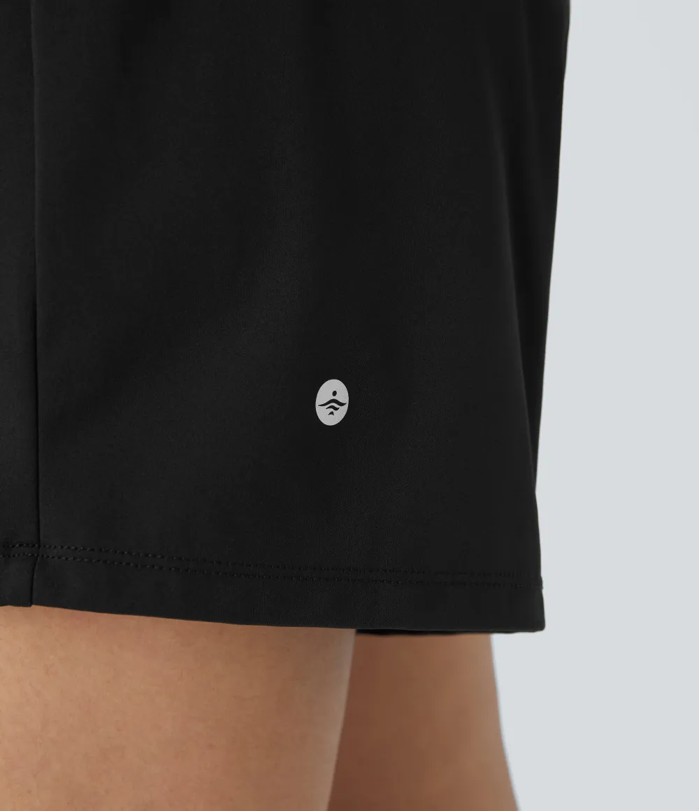 2026🔥 UK Super High Waisted Back Pocket & Side Hidden Pocket 2-in-1 Yoga Shorts