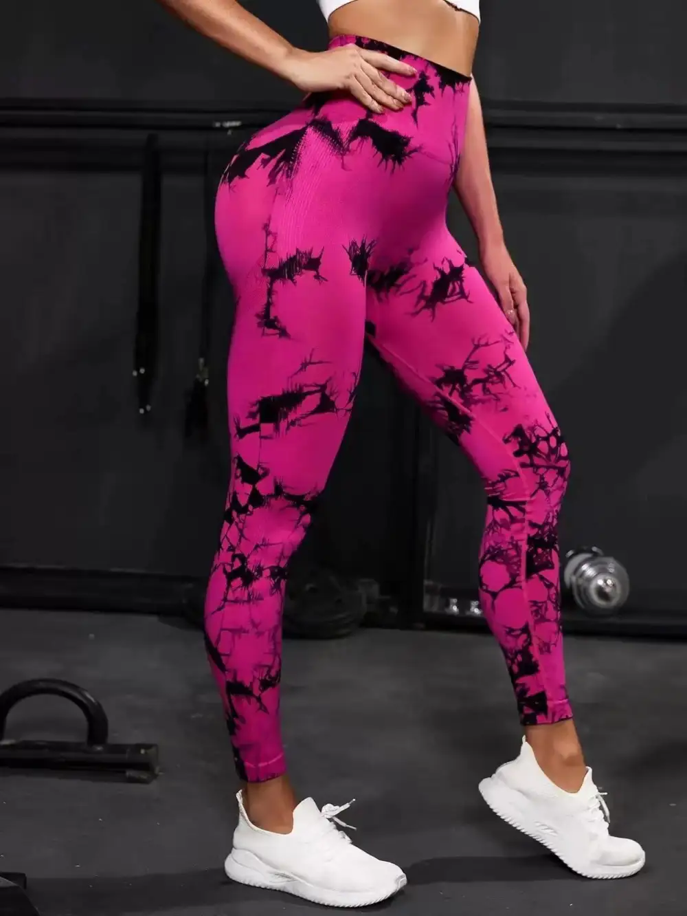 Seamless Fitness Gym Leggings Tie Dye Yoga Pants Tights High Waist