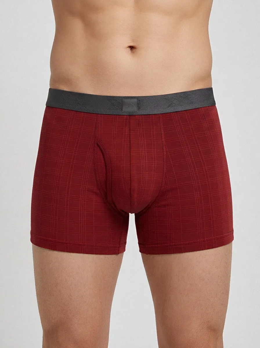 Men's Classic Plaid Pattern 3-Pack Boxer Briefs