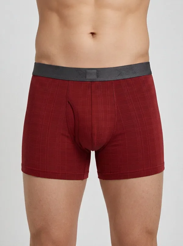 Men's Classic Plaid Pattern 3-Pack Boxer Briefs