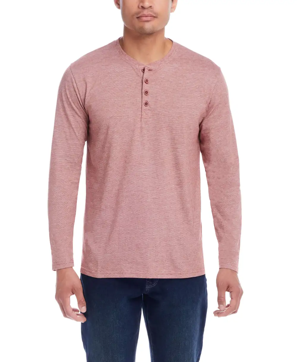 Men's Striped Henley T-Shirt