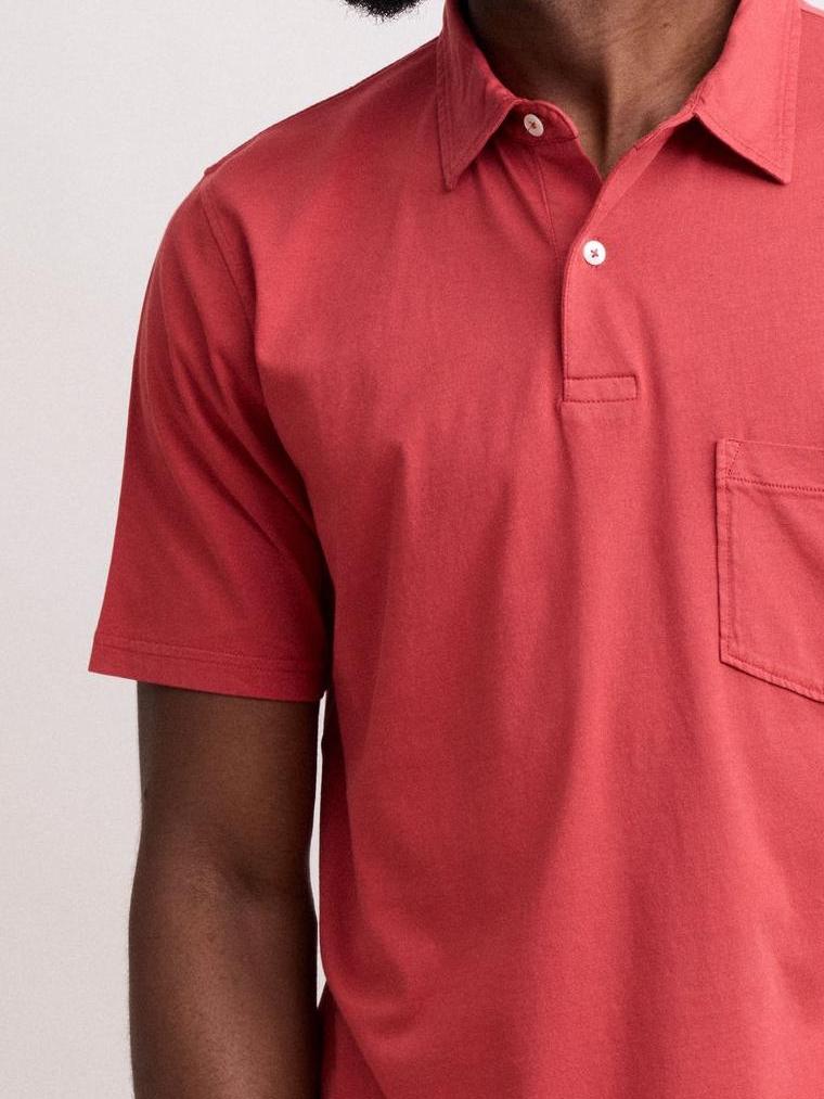 Comfortable Casual Breathable Daily Faded Red Polo Shirt