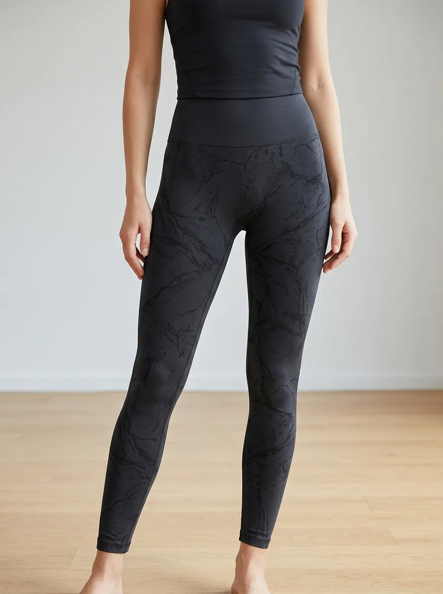 Marble Pattern Printed Leggings