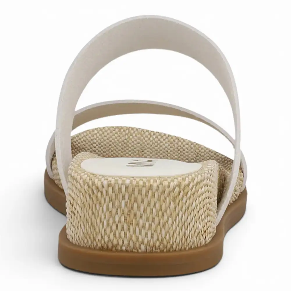 Yelena Raffia Double Strap Slide Sandal