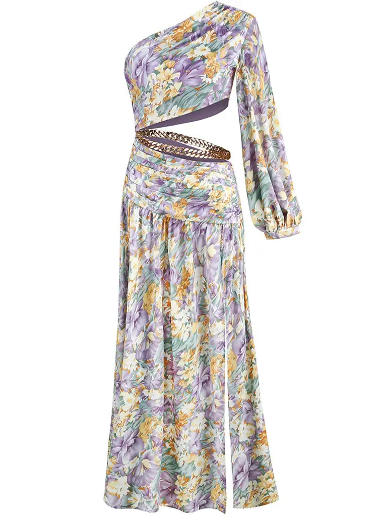 One Shoulder Maxi Dress