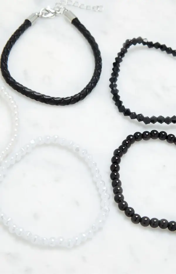 LA Hearts 5 Pack Pearl & Bead Bracelets