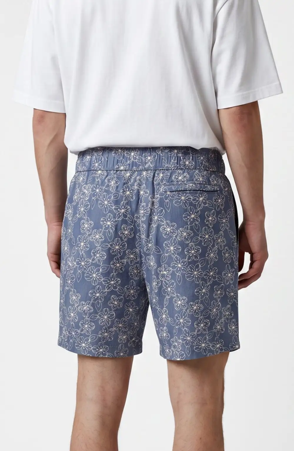 Men's Embroidered Woven Drawcord Shorts
